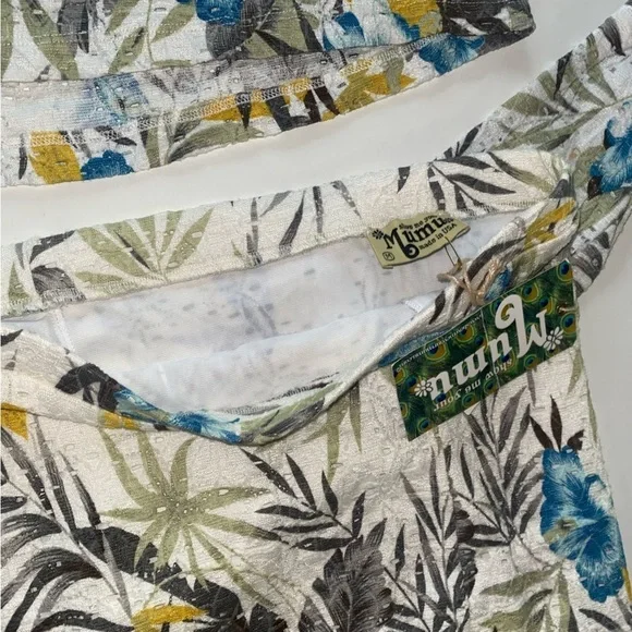 SHOW ME YOUR MUMU CHER TROPICAL FLORAL LONG SLEEVE LACE TOP & LACE MINISKIRT SET - Picture 4 of 11